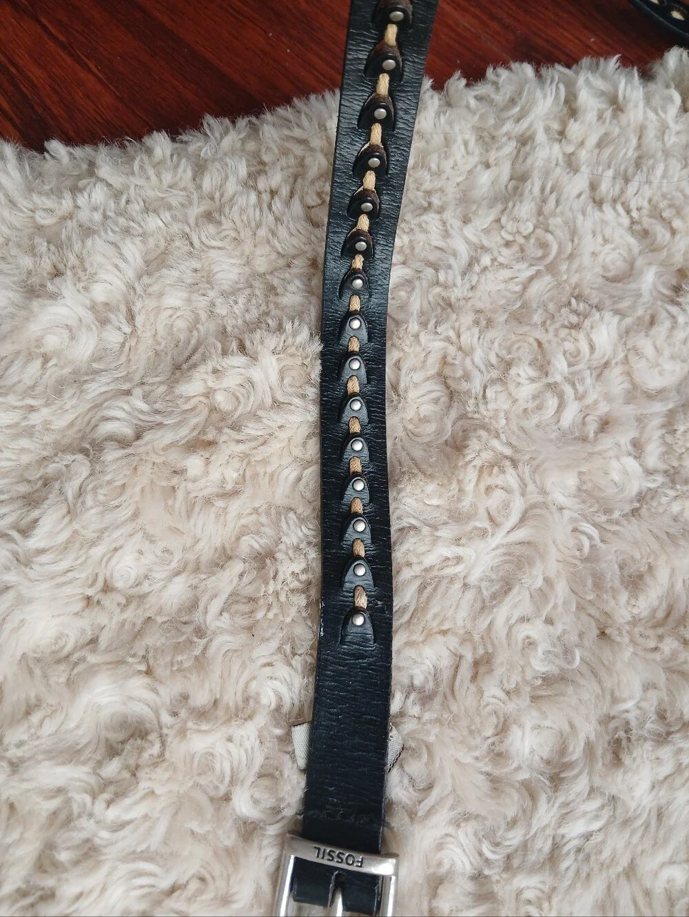 Fossil black braided